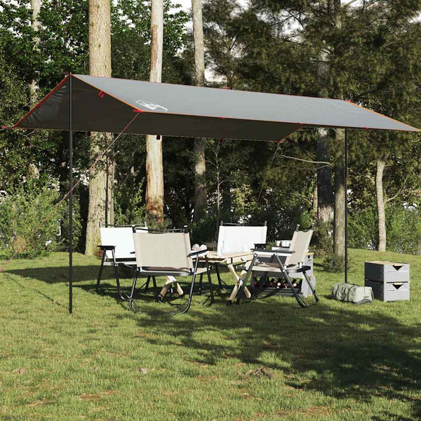Wasserdichte Campingplane 500x294cm - Grau & Orange