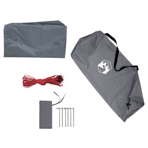 Wasserdichte Campingplane 420x440cm Grau & Orange