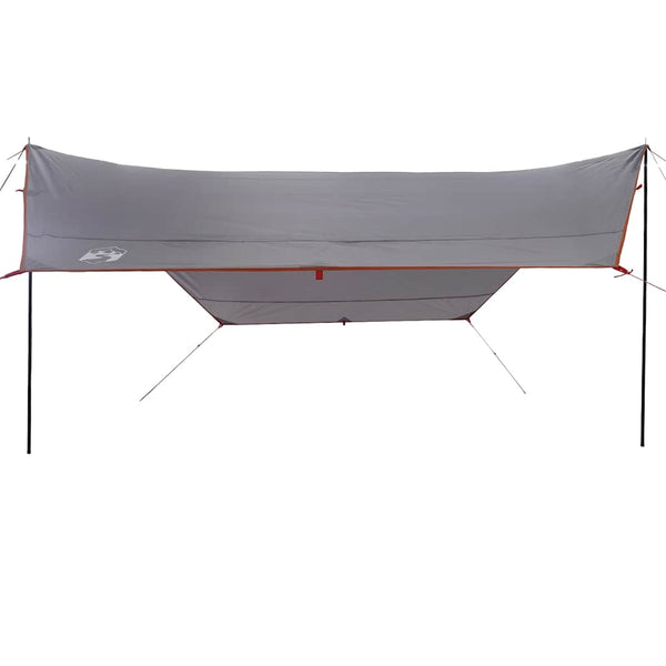 Wasserdichte Campingplane 430x380cm Grau/Orange