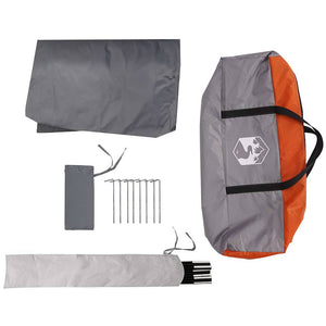 Wasserdichte Campingplane 430x380cm Grau/Orange