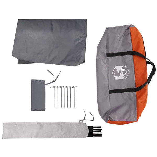 Wasserdichte Campingplane 430x380cm Grau/Orange