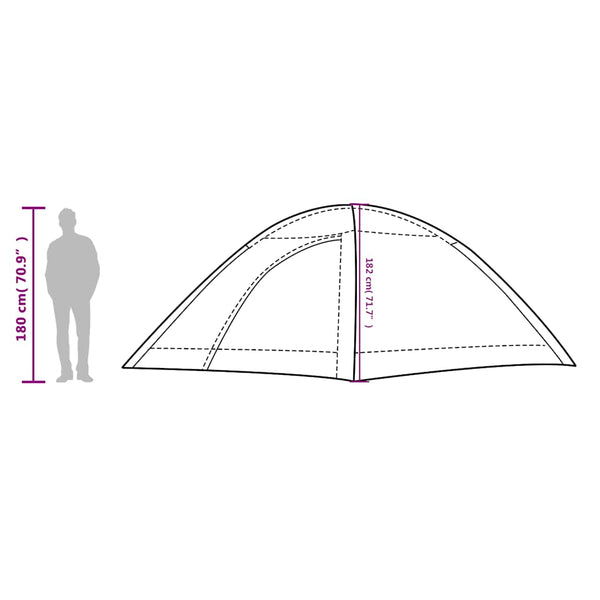 Wasserdichtes 8-Personen-Campingzelt - Blau