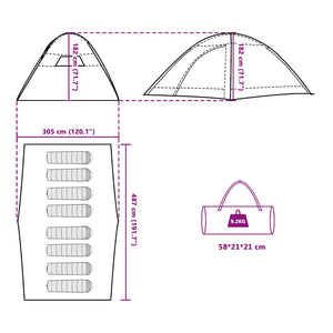 Wasserdichtes 8-Personen-Campingzelt
