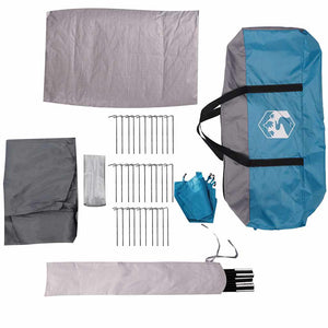Wasserdichter Camping Windschutz Blau 366 cm