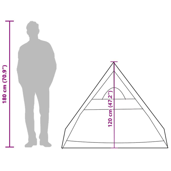 Wasserdichtes 2-Personen-Zelt - Grün