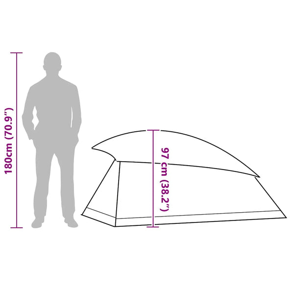 1-Personen Kuppelzelt - Weiß Verdunkelt