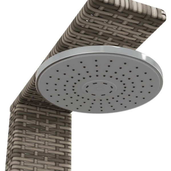 Gartendusche Grau Poly Rattan Akazienholz