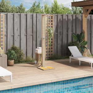 Gartendusche Beige Poly Rattan Akazienholz