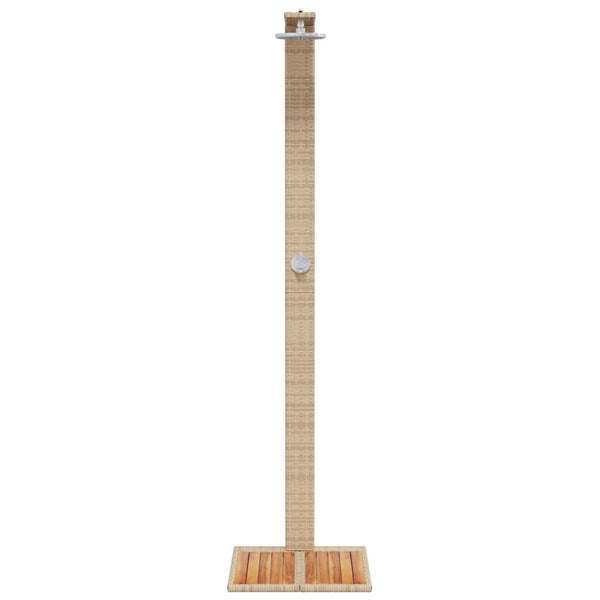 Gartendusche Beige Poly Rattan Akazienholz