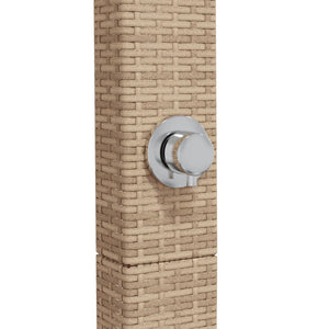 Gartendusche Beige Poly Rattan Akazienholz