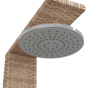 Gartendusche Beige Poly Rattan Akazienholz