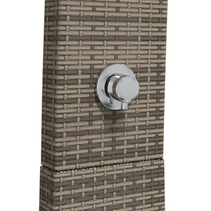 Gartendusche Grau Poly Rattan Akazienholz