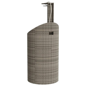 Gartendusche Grau Poly Rattan & Akazie 100x100cm