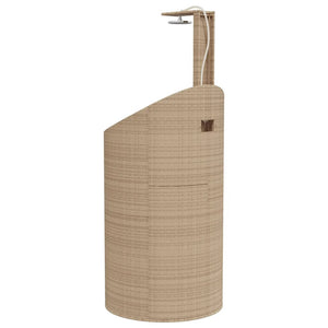 Gartendusche Beige Poly Rattan Akazienholz 100x100 cm