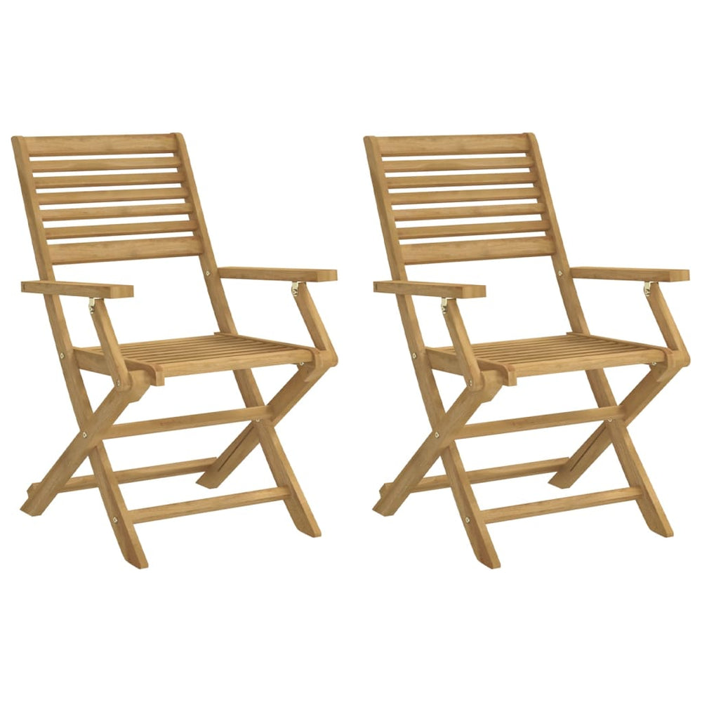 Klappbare Gartenstühle 2er Set Akazie