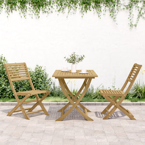 Klappbare Gartenstühle 2er Set Akazie Massivholz