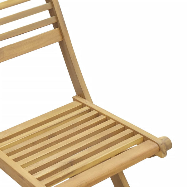 Klappbare Gartenstühle 4er Set Akazie Massivholz