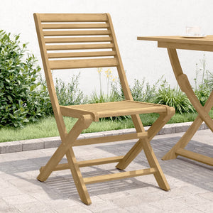 Klappbare Gartenstühle 4er Set Akazie Massivholz