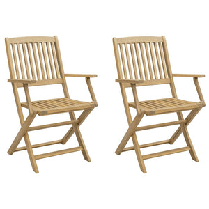 vidaXL Chaises de jardin 2 pcs. Pliables 54x61x88 cm Bois d'acacia massif