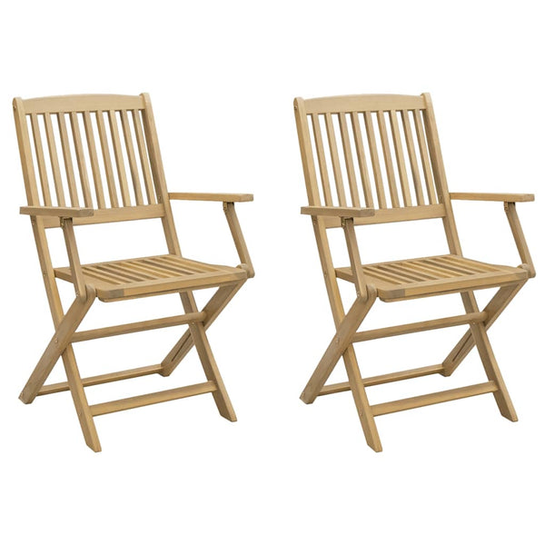 vidaXL Chaises de jardin 2 pcs. Pliables 54x61x88 cm Bois d'acacia massif