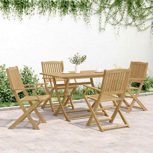 Klappbare Gartenstühle 4er Set Akazie Massivholz