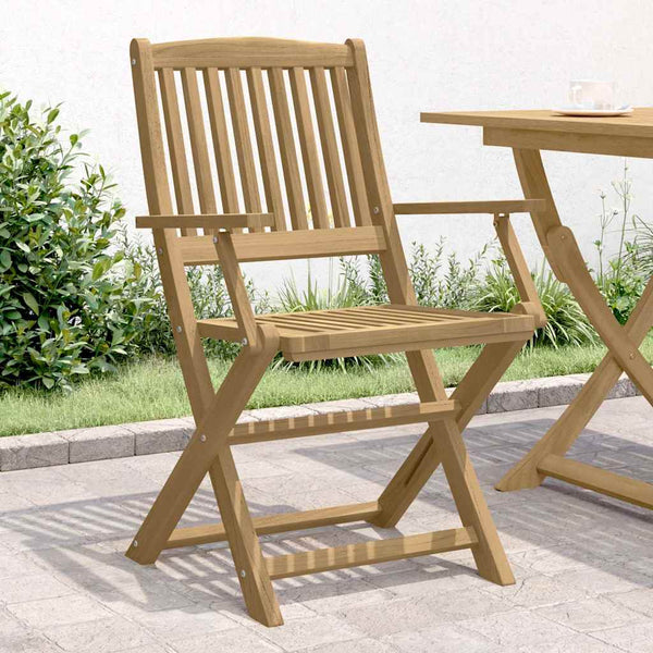 Klappbare Gartenstühle 4er Set Akazie Massivholz