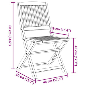 Klappbare Gartenstühle 2er Set Akazie