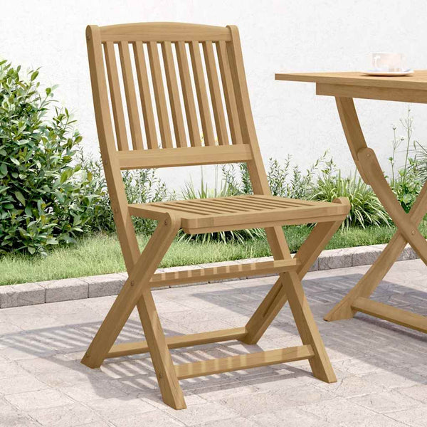 Klappbare Gartenstühle 2er Set Akazie