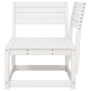 Garten Ecksofa Weiß Kiefer Massivholz 73x73x78cm