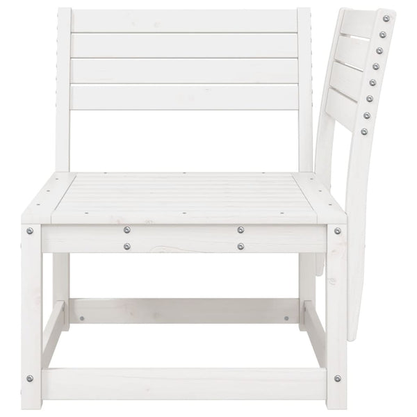 Garten Ecksofa Weiß Kiefer Massivholz 73x73x78cm