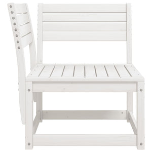 Garten Ecksofa Weiß Kiefer Massivholz 73x73x78cm