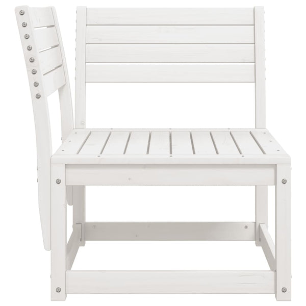 Garten Ecksofa Weiß Kiefer Massivholz 73x73x78cm