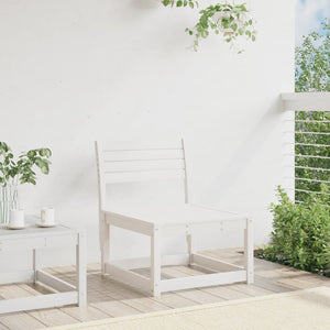 vidaXL Garden Sofa White Solid Pine Wood