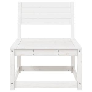 vidaXL Garden Sofa White Solid Pine Wood