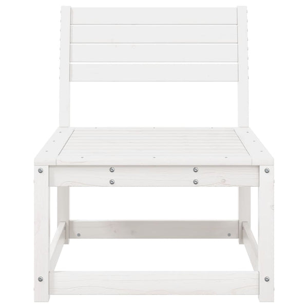 vidaXL Garden Sofa White Solid Pine Wood