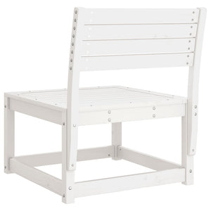 vidaXL Garden Sofa White Solid Pine Wood