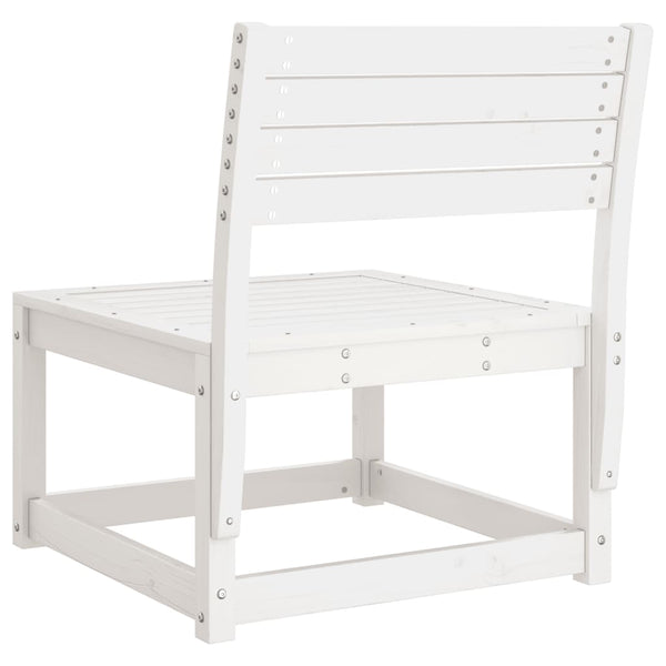 vidaXL Garden Sofa White Solid Pine Wood