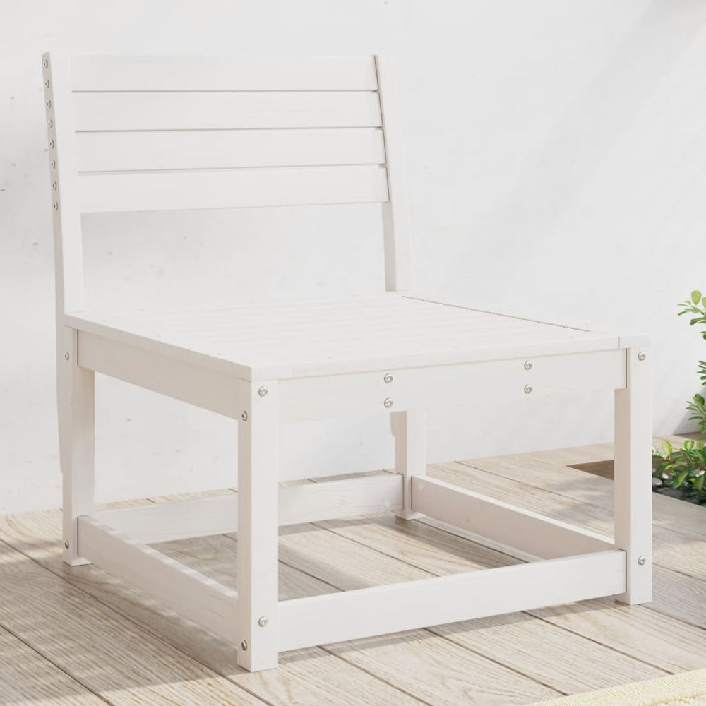 vidaXL Garden Sofa White Solid Pine Wood