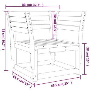 vidaXL Chaise de jardin en pin massif