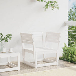 Gartenstuhl Kiefer Massivholz Weiß