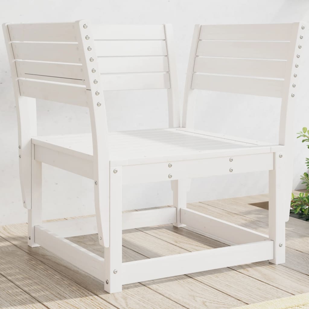 Gartenstuhl Kiefer Massivholz Weiß