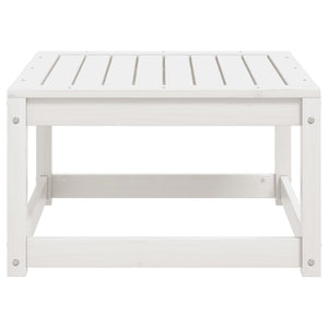 Gartenhocker Kiefer Massivholz Weiß