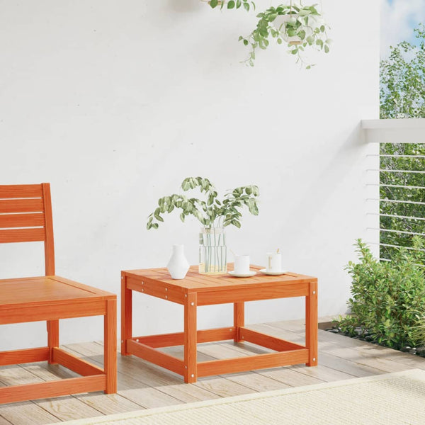 Gartenhocker Kiefer Massivholz Wachsbraun