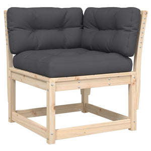 Garten Ecksofa Kiefer Massivholz mit Kissen