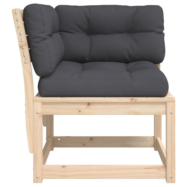 Garten Ecksofa Kiefer Massivholz mit Kissen