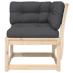 Garten Ecksofa Kiefer Massivholz mit Kissen