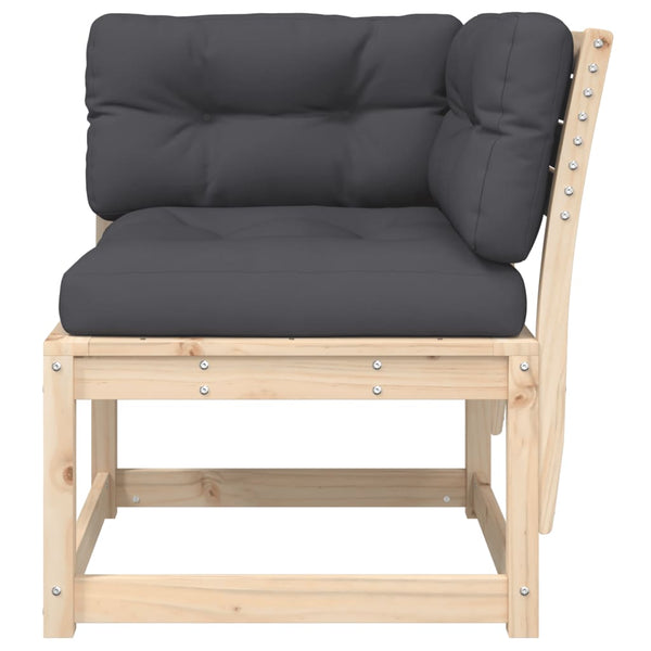 Garten Ecksofa Kiefer Massivholz mit Kissen