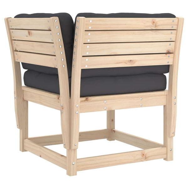 Garten Ecksofa Kiefer Massivholz mit Kissen