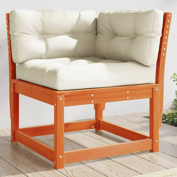Garten Ecksofa Kiefer Massivholz mit Kissen