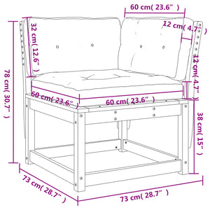 Garten Ecksofa Douglasie mit Kissen